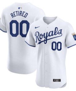 Kansas City RoyalsHome Elite PickAPlayer Retired Roster Jersey  White