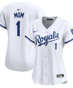 Kansas City RoyalsWomen_s 1 Mom Home Limited Jersey  White