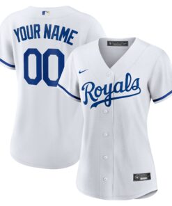 Kansas City RoyalsWomen_s Replica Custom Jersey  White