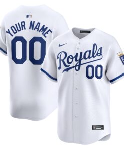 Kansas City RoyalsYouth Home Limited Custom Jersey  White