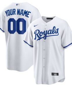 Kansas City RoyalsYouth Replica Custom Jersey  White