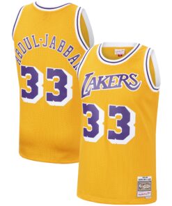Kareem Abdul-Jabbar Los Angeles Lakers Mitchell &amp Ness Hardwood Classics Swingman Jersey - Gold