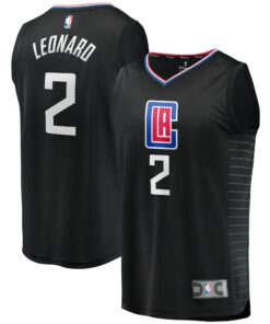 Kawhi Leonard LA Clippers Fanatics Youth Fast Break Player Jersey - Black - Statement Edition