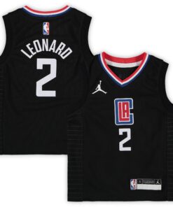 Kawhi Leonard LA Clippers Jordan Brand Preschool 202021 Fast Break Replica Jersey - Statement Edition - Black