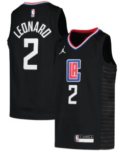 Kawhi Leonard LA Clippers Jordan Brand Youth 202021 Swingman Player Jersey - Black - Statement Edition