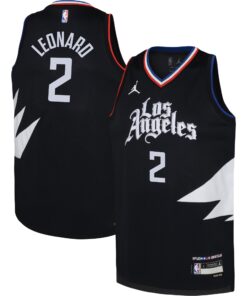 Kawhi Leonard LA Clippers Jordan Brand Youth Swingman Jersey - Statement Edition - Black