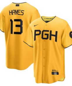Ke_Bryan Hayes Pittsburgh PiratesCity Connect Replica Player Jersey  Gold