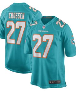 Keion Crossen Miami Dolphins  Game Player Jersey  Aqua