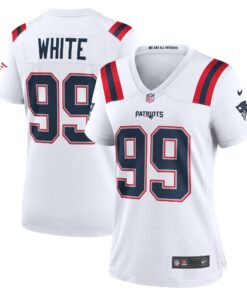 Keion White New England Patriots  Women_s  Game Jersey   White