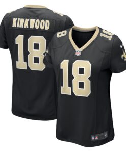 Keith Kirkwood New Orleans Saints  Women_s Team Game Jersey   Black