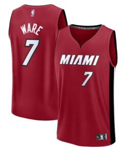 Kel'el Ware Miami Heat Fanatics Youth Fast Break Player Jersey - Statement Edition - Red
