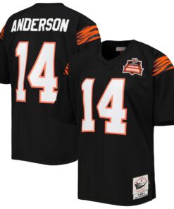 Ken Anderson Cincinnati Bengals 1981 Mitchell amp Ness Authentic Throwback Retired Player Jersey  Black