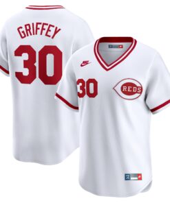 Ken Griffey Cincinnati RedsThrowback Cooperstown Limited Jersey  White