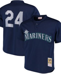 Ken Griffey Jr. Seattle Mariners Mitchell amp Ness Cooperstown Collection Mesh Batting Practice Jersey  Navy