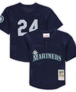 Ken Griffey Jr. Seattle Mariners Mitchell amp Ness Toddler Cooperstown CollectionnbspMesh Batting Practice Jersey  Navy