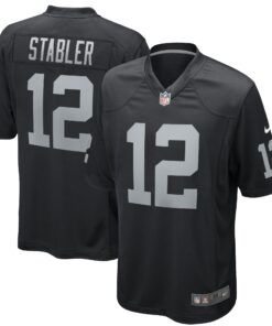Ken Stabler Las Vegas Raiders  Game Retired Player Jersey  Black