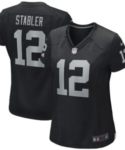Ken Stabler Las Vegas Raiders  Women_s Game Retired Player Jersey  Black
