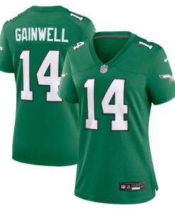 Kenneth Gainwell Philadelphia Eagles  Women_s Alternate Game Jersey  Kelly Green