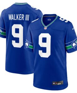 Kenneth Walker III Seattle Seahawks  Throwback Player Game Jersey  Royal