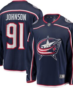 Kent Johnson Columbus Blue Jackets Fanatics Home Breakaway Jersey  Navy