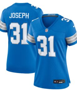 Kerby Joseph Detroit Lions  Women_s Team Game Jersey   Blue