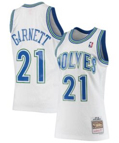 Kevin Garnett Minnesota Timberwolves Mitchell &amp Ness 199596 Hardwood Classics Swingman Jersey - White