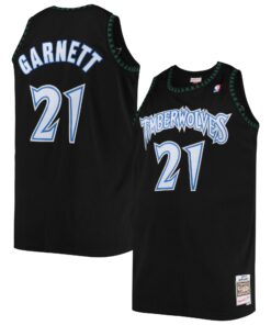 Kevin Garnett Minnesota Timberwolves Mitchell &amp Ness 199798 Big &amp Tall Hardwood Classics Swingman Jersey - Black