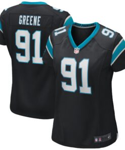 Kevin Greene Carolina Panthers  Women_s Game Retired Player Jersey  Black
