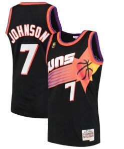 Kevin Johnson Phoenix Suns Mitchell &amp Ness 199697 Hardwood Classics Swingman Jersey - Black