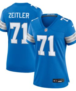 Kevin Zeitler Detroit Lions  Women_s Game Jersey   Blue