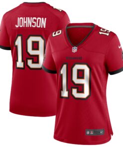 Keyshawn Johnson Tampa Bay Buccaneers  Women_s Game Retired Player Jersey  Red