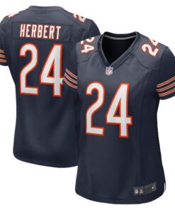 Khalil Herbert Chicago Bears  Women_s Game Jersey  Navy