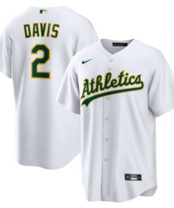 Khris Davis Oakland AthleticsHome Replica Player Name Jersey  White