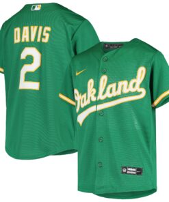 Khris Davis Oakland AthleticsYouth Alternate Replica Jersey  Green