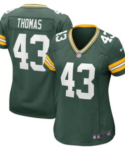 Kiondre Thomas Green Bay Packers  Women_s Game Player Jersey  Green