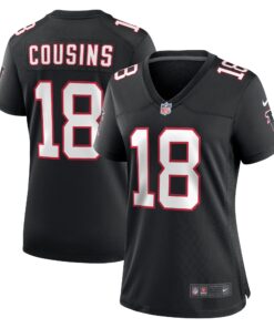 Kirk Cousins Atlanta Falcons  Women_s Alternate Game Jersey   Black