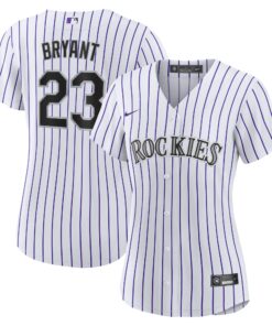 Kris Bryant Colorado RockiesWomen_s Replica Player Jersey  WhitePurple