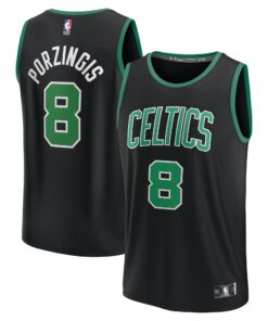 Kristaps Porzingis Boston Celtics Fanatics Fast Break Player Jersey - Statement Edition - Black