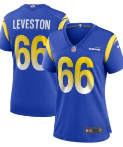 KT Leveston Los Angeles Rams  Women_s  Game Jersey   Royal