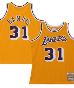 Kurt Rambis Los Angeles Lakers Mitchell &amp Ness 198485 Swingman Jersey - Gold
