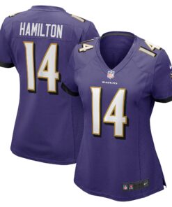 Kyle Hamilton Baltimore Ravens  Women_s Player Game Jersey  Purple