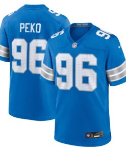 Kyle Peko Detroit Lions  Game Jersey   Blue