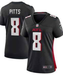Kyle Pitts Atlanta Falcons  Women_s 2021 NFL Draft First Round Pick Player Game Jersey  Black