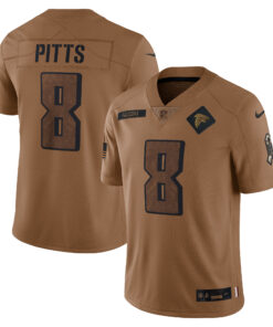 Kyle Pitts Atlanta Falcons  Women_s 2023 Salute To Service Limited Jersey  Brown