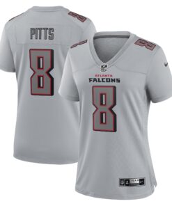 Kyle Pitts Atlanta Falcons  Women_s Atmosphere Fashion Game Jersey  Gray 1