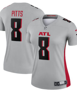 Kyle Pitts Atlanta Falcons  Women_s Inverted Legend Jersey  Gray