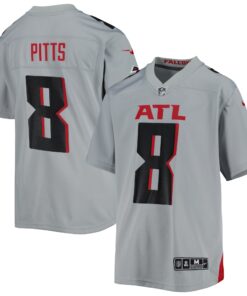 Kyle Pitts Atlanta Falcons  Youth Inverted Game Jersey  Gray