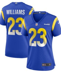 Kyren Williams Los Angeles Rams  Women_s Game Player Jersey  Royal