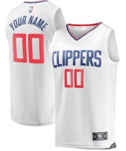 LA Clippers Fanatics Youth Fast Break Custom Replica Jersey White - Association Edition