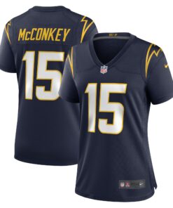Ladd McConkey Los Angeles Chargers  Women_s Alternate Game Jersey   Navy